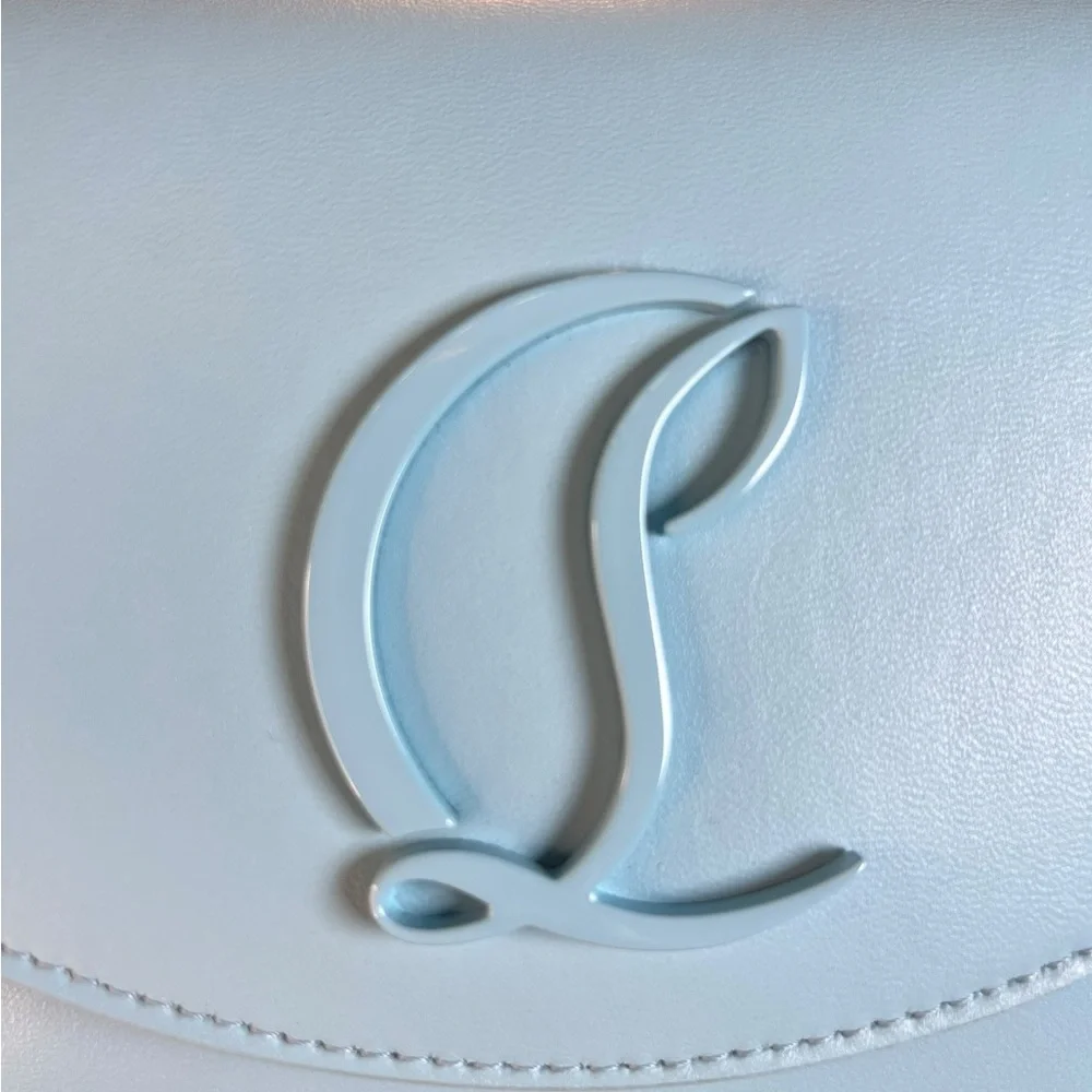Christian Louboutin Loubi54 Small Leather Crossbody Bag Mint / Light Blue Color - Picture 3 of 15